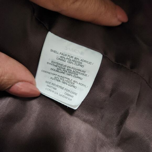 J. CREW Womens Faux-Fur Leopard Animal Print Coat-Size XXS - Picture 10 of 11